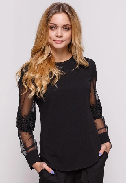 Womens Blouse with Lace Sleeve